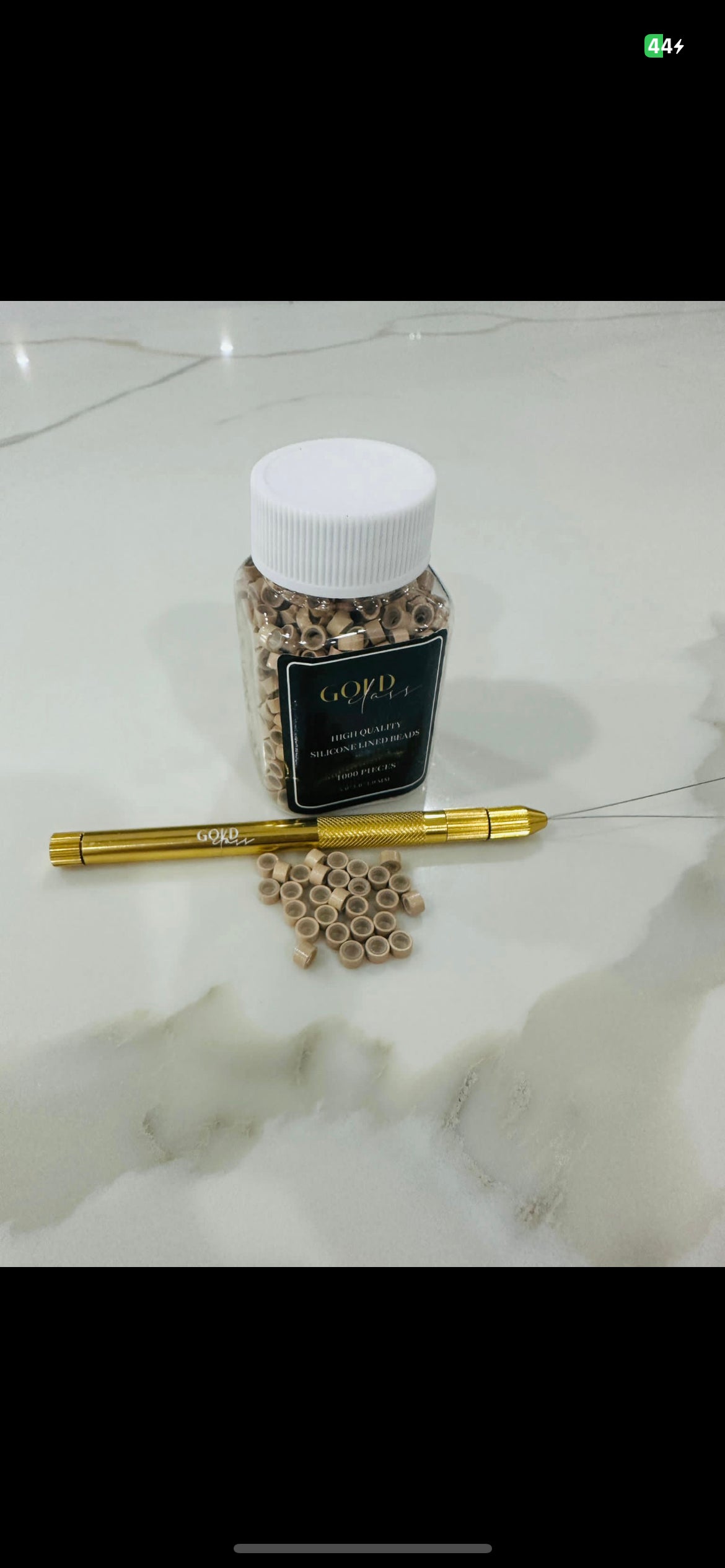 Signature gold threader