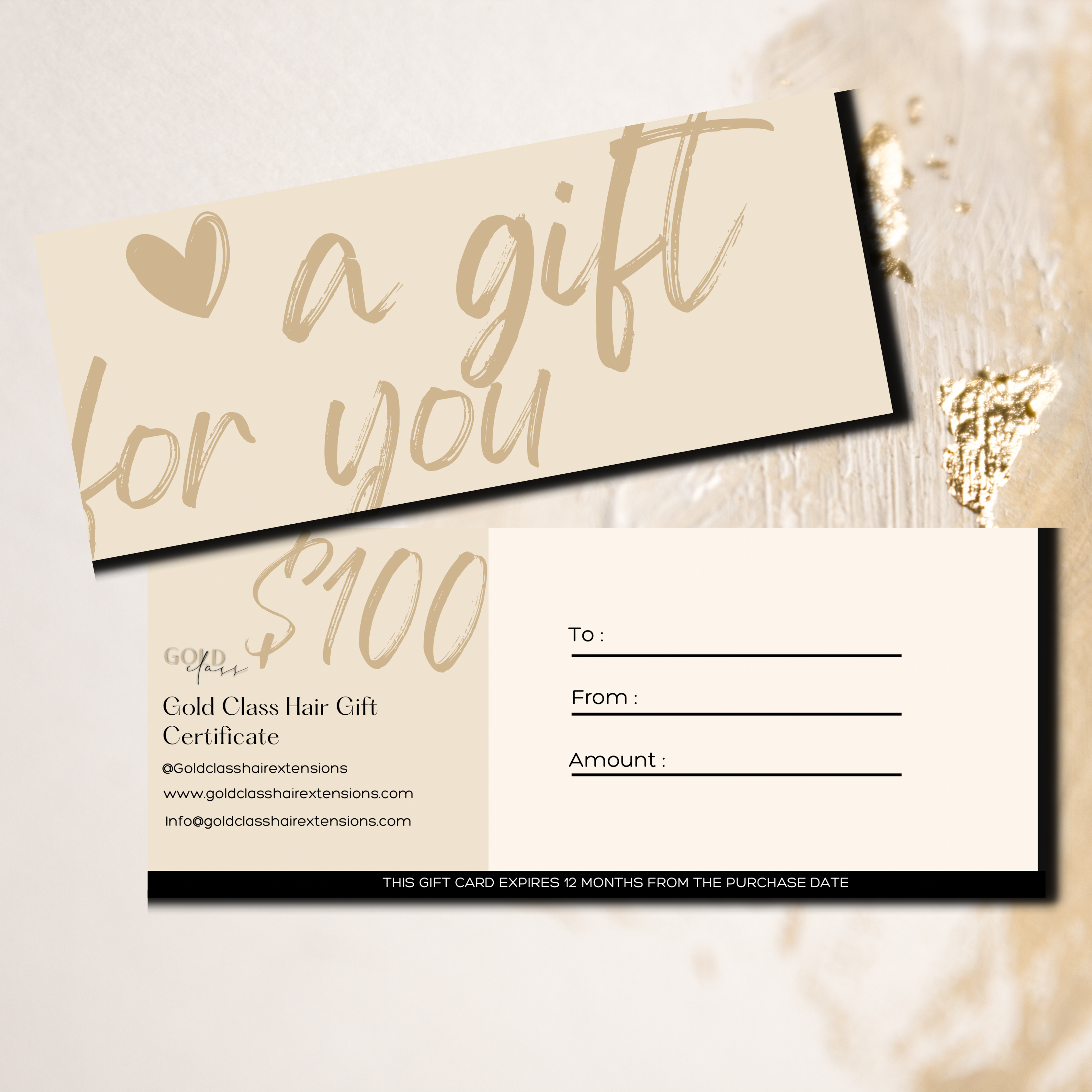 Gold class gift card