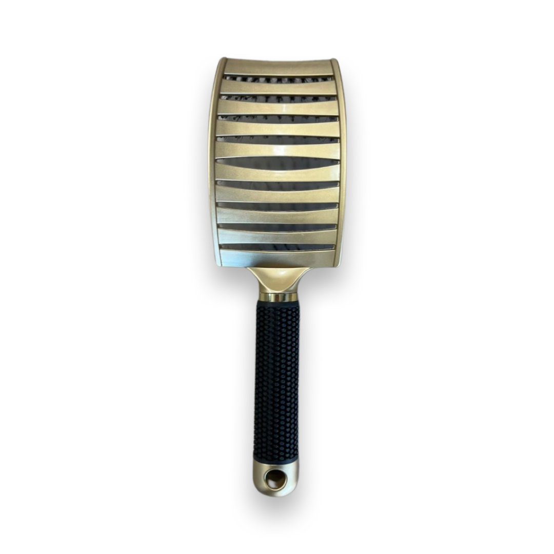 Dual bristle detangler hair brush