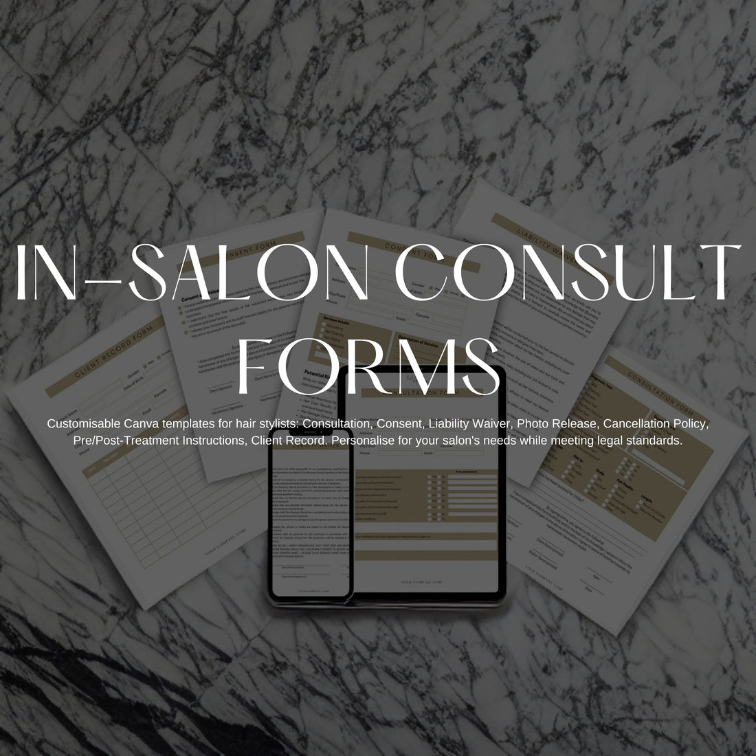 In-salon editable forms