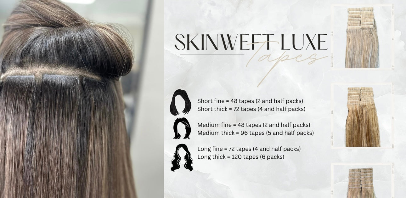 Skinweft Lux Tape Gold Class Luxury Hair Extensions