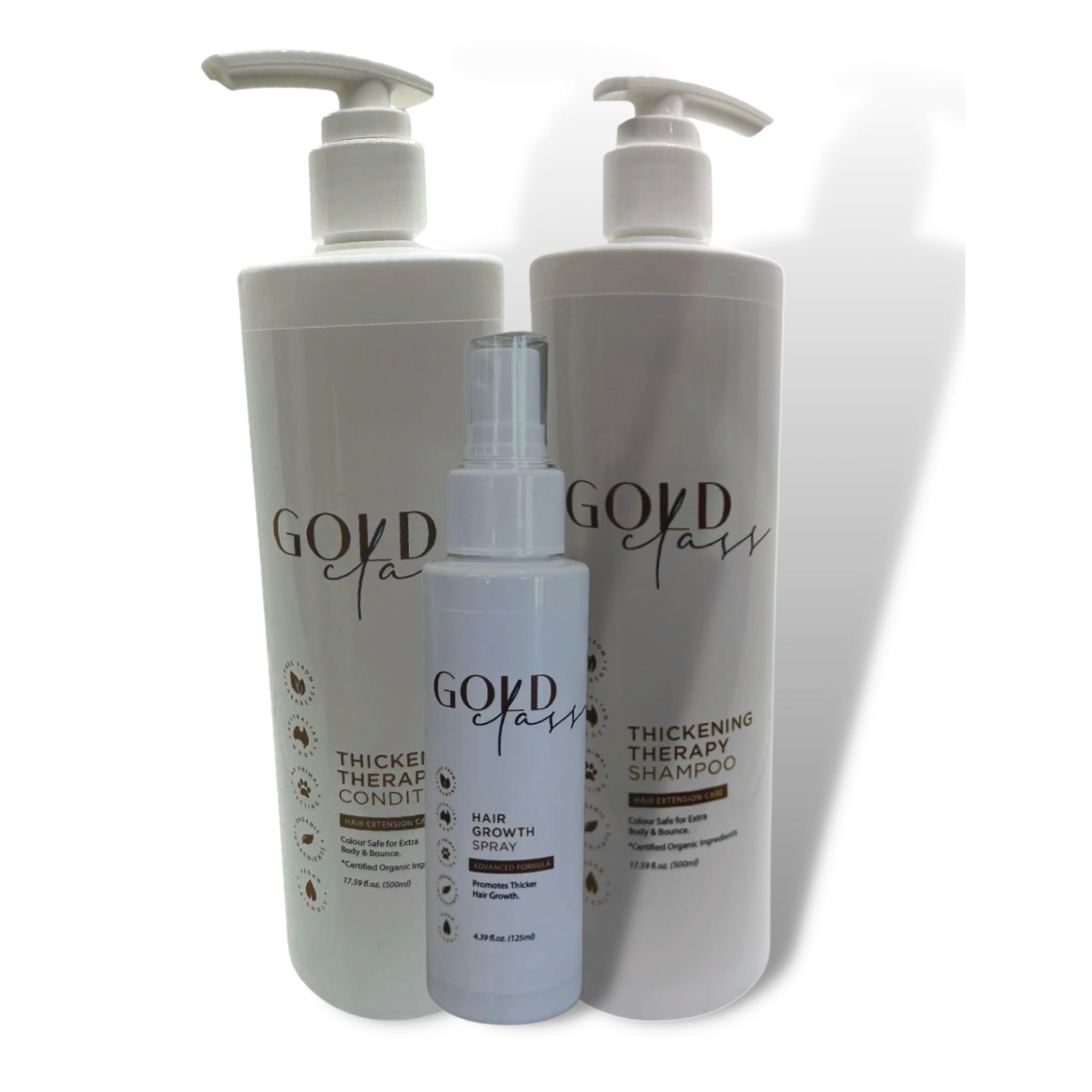 Hair growth spray + thickening therapy Shampoo and conditioner